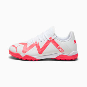 キッズ フューチャー プレイ  TT + MID サッカー トレーニング シューズ 20-24.5cm, PUMA White-Fire Orchid, extralarge-JPN