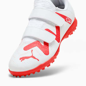 キッズ フューチャー プレイ  TT V サッカー トレーニング シューズ 17-24.5cm, PUMA White-Fire Orchid, extralarge-JPN