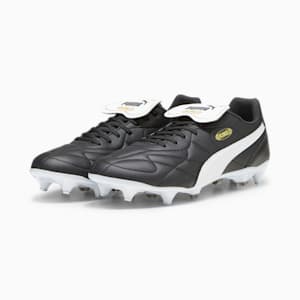 KING TOP MxSG Football Boots, PUMA Black-PUMA White-PUMA Gold, extralarge-GBR