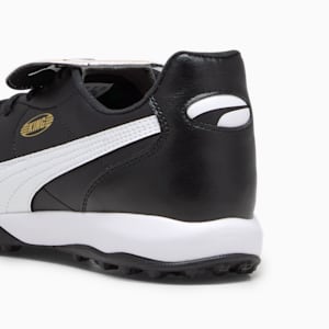 KING TOP Turf Trainer Soccer Cleats, PUMA Black-PUMA White-PUMA Gold, extralarge