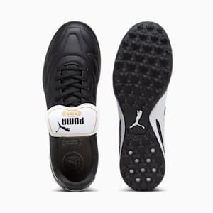 KING TOP Turf Trainer Soccer Cleats, PUMA Black-PUMA White-PUMA Gold, extralarge