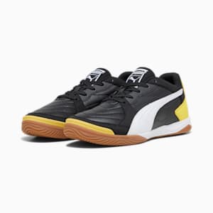 メンズ プレッシング IIII IT サッカー トレーニング シューズ, PUMA Black-PUMA White-Yellow Blaze, extralarge-JPN