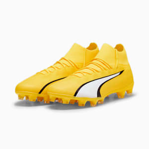ULTRA PRO FG/AG Men's Football Boots, Yellow Blaze-PUMA White-PUMA Black, extralarge-GBR