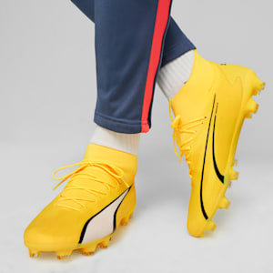 ULTRA PRO FG/AG Men's Football Boots, Yellow Blaze-PUMA White-PUMA Black, extralarge-GBR