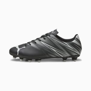 Tacos de fútbol ATTACANTO FG/AG, PUMA Black-Silver Mist, extralarge