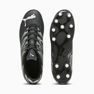 ATTACANTO Firm Ground/Artificial Ground Men's Soccer Cleats, PUMA Black-Silver Mist, extralarge