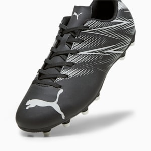 Tacos de fútbol ATTACANTO FG/AG, PUMA Black-Silver Mist, extralarge