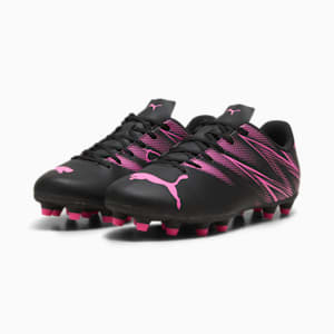 ATTACANTO FG/AG Men's Lightweight Football Boots, PUMA Black-Poison Pink, extralarge-IND
