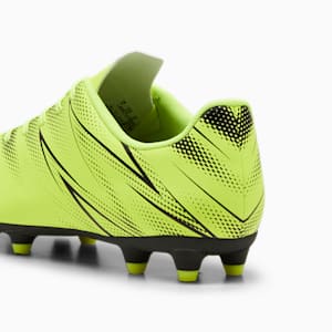 ATTACANTO Firm Ground/Artificial Ground Men's Soccer Cleats, Electric Lime-PUMA Black, extralarge