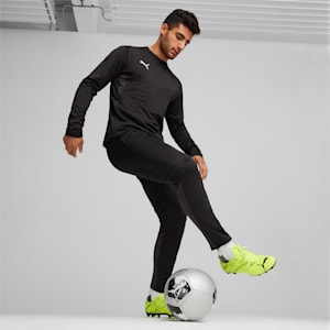 ATTACANTO Firm Ground/Artificial Ground Men's Soccer Cleats, Electric Lime-PUMA Black, extralarge