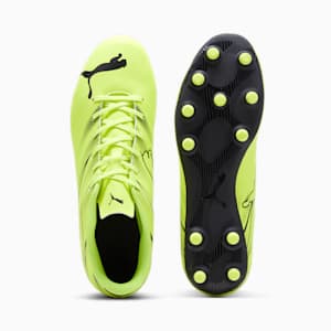 ATTACANTO Firm Ground/Artificial Ground Men's Soccer Cleats, Electric Lime-PUMA Black, extralarge