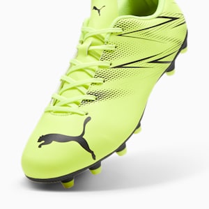 ATTACANTO Firm Ground/Artificial Ground Men's Soccer Cleats, Electric Lime-PUMA Black, extralarge