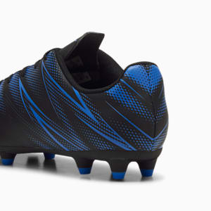 ATTACANTO Firm Ground/Artificial Ground Men's Soccer Cleats, PUMA Black-Bluemazing, extralarge