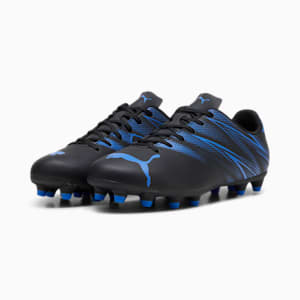 ATTACANTO Firm Ground/Artificial Ground Men's Soccer Cleats, PUMA Black-Bluemazing, extralarge