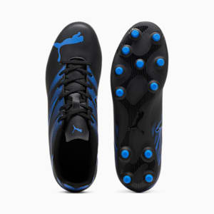 ATTACANTO Firm Ground/Artificial Ground Men's Soccer Cleats, PUMA Black-Bluemazing, extralarge