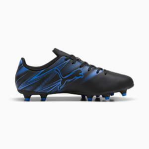 ATTACANTO Firm Ground/Artificial Ground Men's Soccer Cleats, PUMA Black-Bluemazing, extralarge