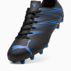 ATTACANTO Firm Ground/Artificial Ground Men's Soccer Cleats, PUMA Black-Bluemazing, extralarge