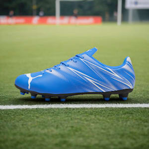 ATTACANTO FG/AG Men's Lightweight Football Boots, Bluemazing-PUMA White, extralarge-IND