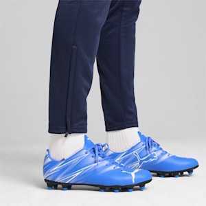 ATTACANTO Firm Ground/Artificial Ground Men's Soccer Cleats, Bluemazing-PUMA White, extralarge