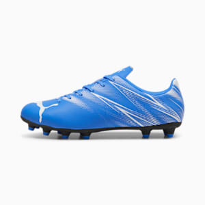 ATTACANTO Firm Ground/Artificial Ground Men's Soccer Cleats, Bluemazing-PUMA White, extralarge