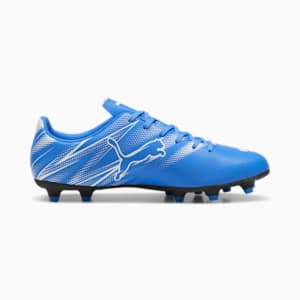 ATTACANTO Firm Ground/Artificial Ground Men's Soccer Cleats, Bluemazing-PUMA White, extralarge