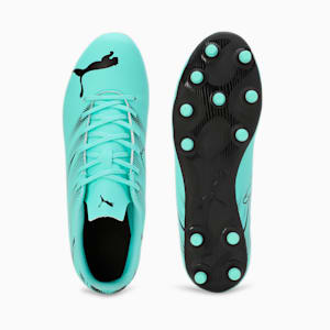 ATTACANTO FG/AG Men's Lightweight Football Boots, Electric Peppermint-PUMA Black, extralarge-IND