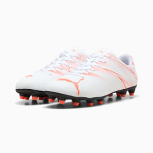 Chaussure de soccer ATTACANTO FG/AG, PUMA White-Glowing Red, extralarge