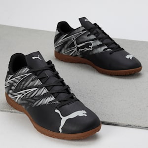 ATTACANTO Men's Indoor Court Shoes, PUMA Black-Silver Mist, extralarge-IND