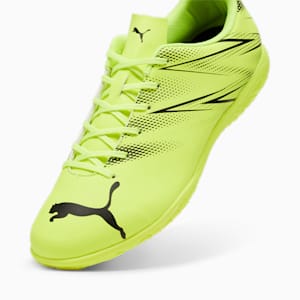 ATTACANTO Men's Indoor Court Shoes, Electric Lime-PUMA Black, extralarge-IND