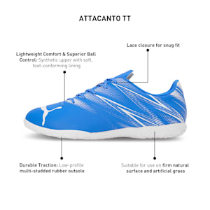 ATTACANTO Men's Indoor Court Shoes, Bluemazing-PUMA White, extralarge-IND