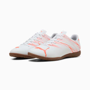 メンズ アタッカント IT サッカー トレーニングシューズ, PUMA White-Glowing Red, extralarge-JPN