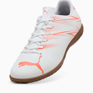 メンズ アタッカント IT サッカー トレーニングシューズ, PUMA White-Glowing Red, extralarge-JPN