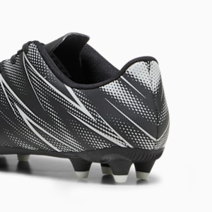 ATTACANTO Firm Ground/Artifical Ground Kids' Soccer Cleats, PUMA Black-Silver Mist, extralarge