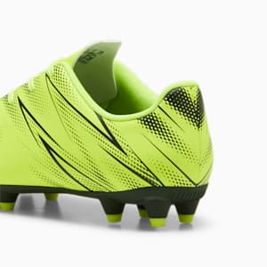 ATTACANTO FG/AG Youth Football Boots, Electric Lime-PUMA Black, extralarge-IND