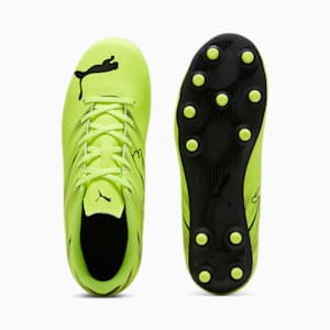 ATTACANTO FG/AG Big Kids' Soccer Cleats, Electric Lime-PUMA Black, extralarge