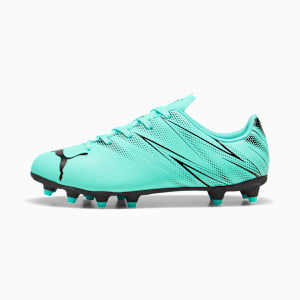 Tacos de futbol ATTACANTO FG/AG para adolescentes, Electric Peppermint-PUMA Black, extralarge