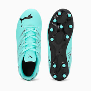 ATTACANTO FG/AG Youth Football Boots, Electric Peppermint-PUMA Black, extralarge-IND