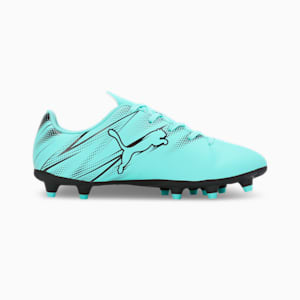 ATTACANTO FG/AG Youth Football Boots, Electric Peppermint-PUMA Black, extralarge-IND
