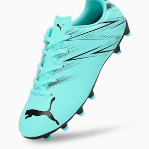 ATTACANTO FG/AG Youth Football Boots, Electric Peppermint-PUMA Black, extralarge-IND