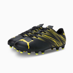 ATTACANTO FG/AG Youth Football Boots, PUMA Black-Yellow Blaze, extralarge-IND