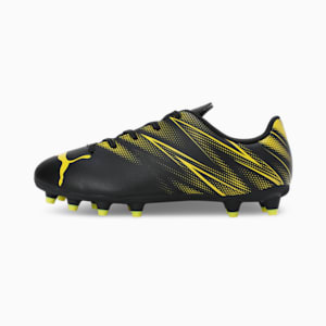 ATTACANTO FG/AG Youth Football Boots, PUMA Black-Yellow Blaze, extralarge-IND