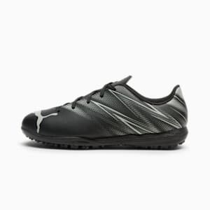 ATTACANTO Turf Trainer Kids' Soccer Cleats, PUMA Black-Silver Mist, extralarge
