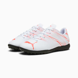 ATTACANTO TT Youth Football Boots, PUMA White-Fire Orchid, extralarge-IND