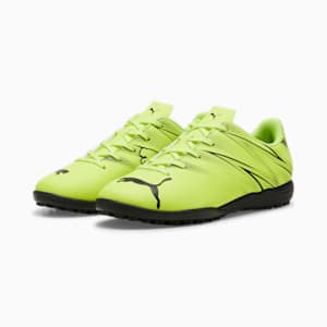 ATTACANTO TT Youth Football Boots, Electric Lime-PUMA Black, extralarge-IND