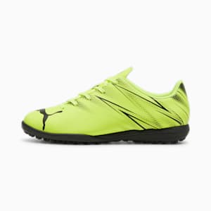 ATTACANTO TT Youth Football Boots, Electric Lime-PUMA Black, extralarge-IND