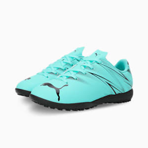 ATTACANTO TT Youth Football Boots, Electric Peppermint-PUMA Black, extralarge-IND