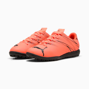ATTACANTO Turf Trainer Kids' Soccer Cleats, Glowing Red-PUMA Black, extralarge
