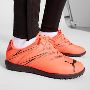 ATTACANTO Turf Trainer Kids' Soccer Cleats, Glowing Red-PUMA Black, extralarge