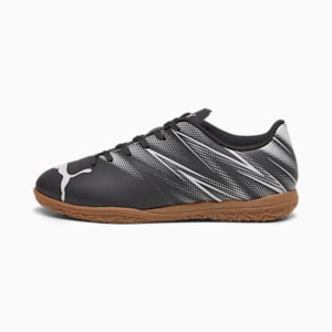 ATTACANTO IT Big Kids' Soccer Cleats, PUMA Black-Silver Mist, extralarge