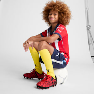 Tacos de fútbol juvenil PUMA x CHRISTIAN PULISIC TACTO II FG/AG, PUMA Red-PUMA Black, extralarge